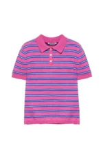 Polo (پولوشرت) بافتنی راه راه Pull & Bear اورجینال