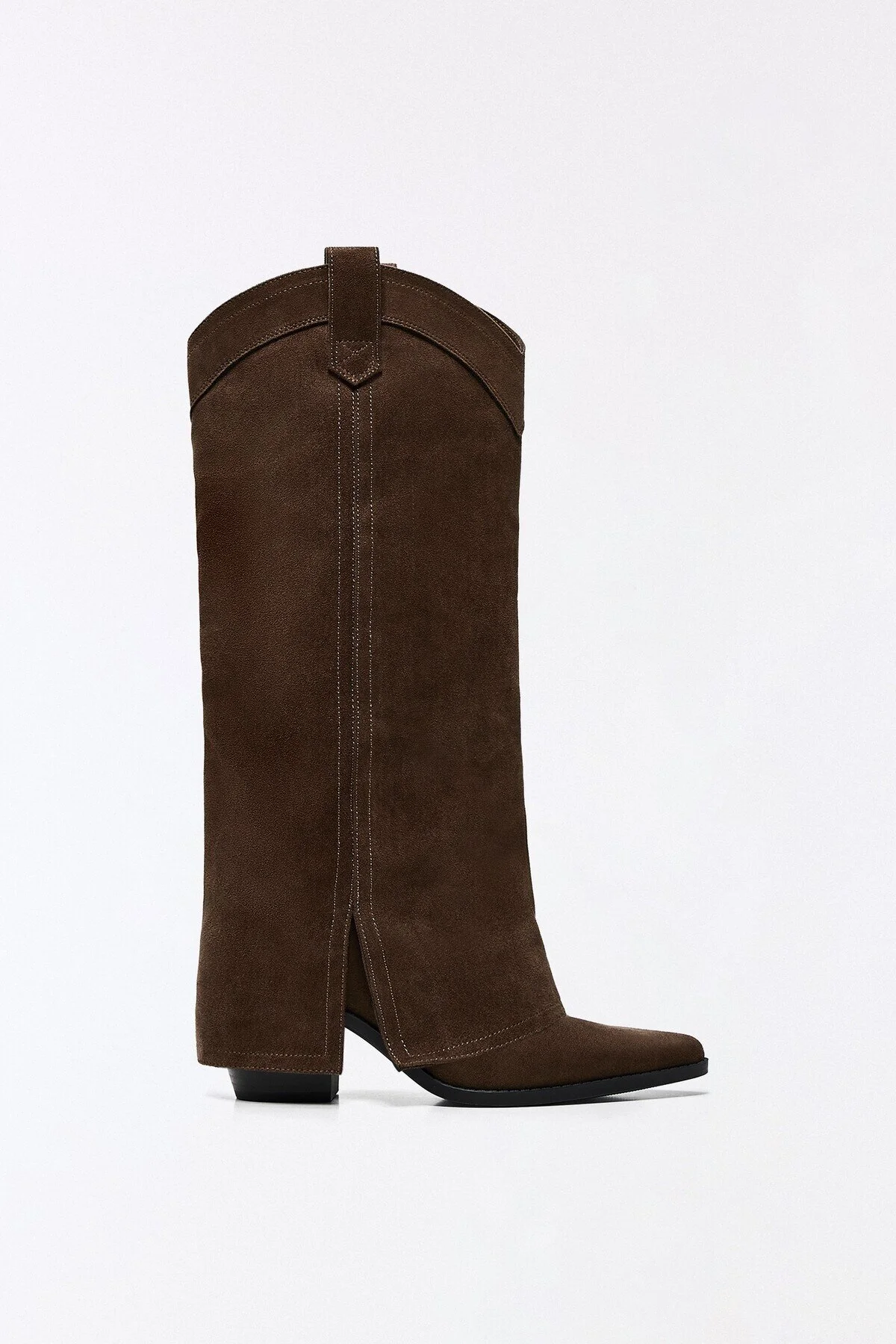 1_org_zoom (3) بوت بلند Bershka برشکا پاشنه گاوچران اورجینال - تصویر 1